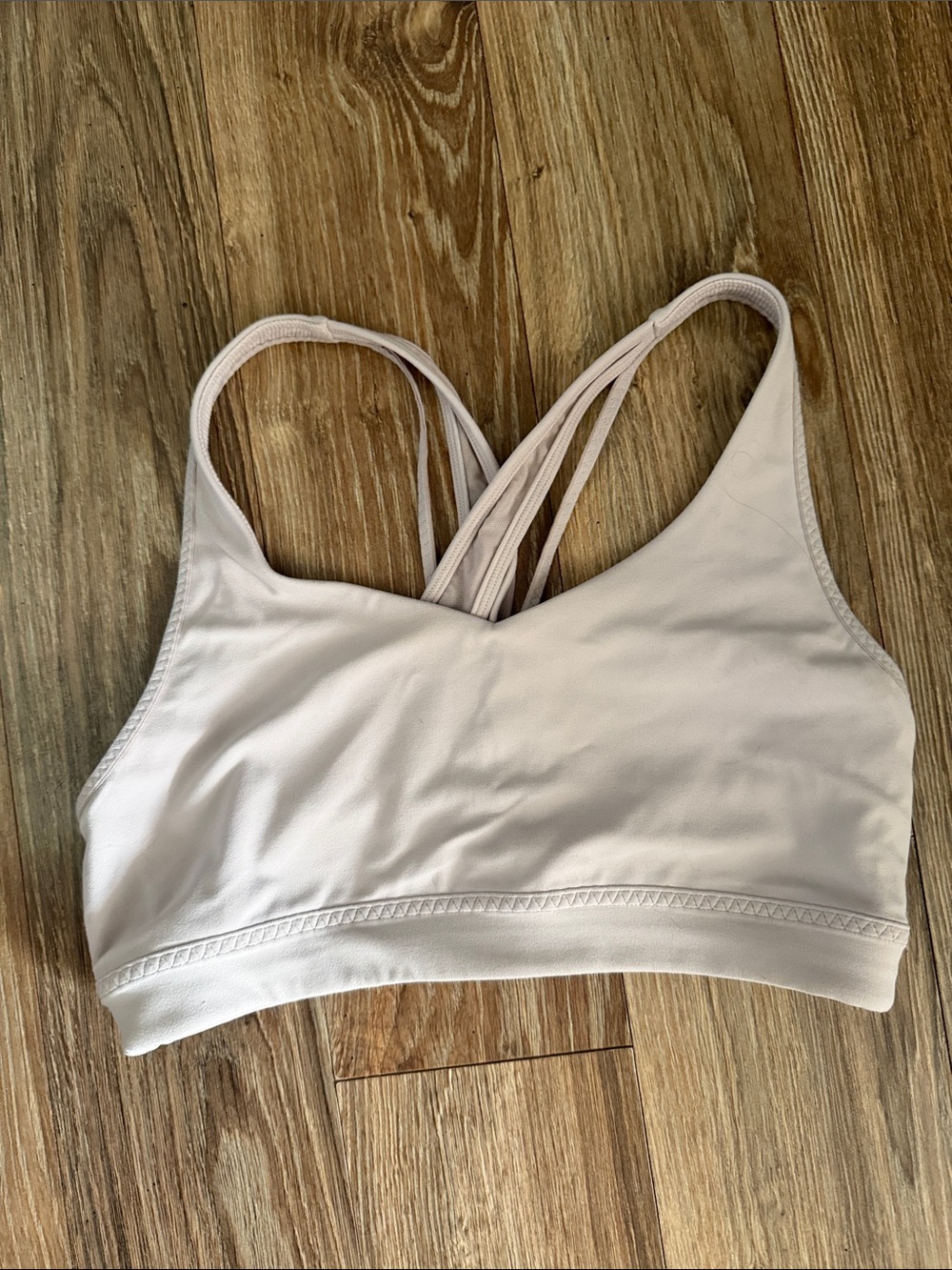 Athleta Light Blush Strappy Sports Bralette